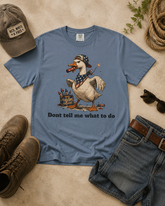 Don’t tell me what to do - Patriotic Duck Graphic T-Shirt - Unisex