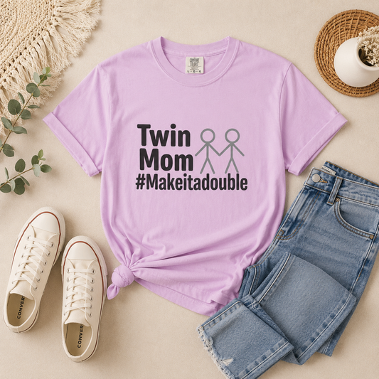 Comfort Colors Twin Mom T-Shirt
