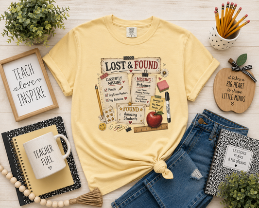 Lost & Found | Vintage Teacher T-Shirt - Unisex | Comfort Colors