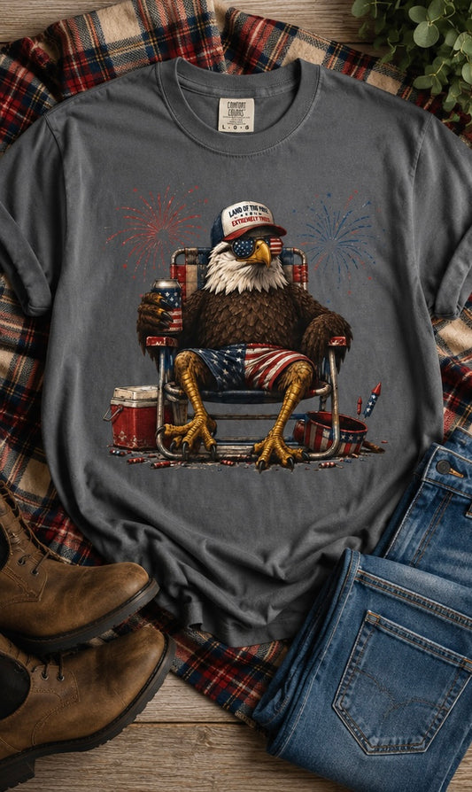 Patriotic Bald Eagle BBQ T-Shirt - Unisex