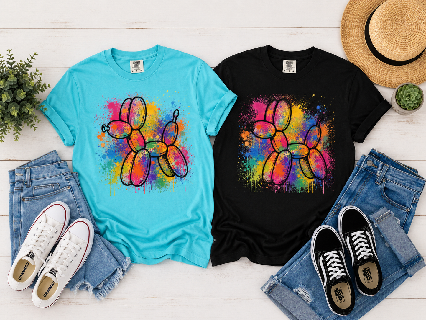 Graffiti Balloon Dog T-Shirt - Unisex