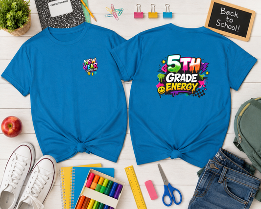 5th Grade Energy | New Year, Same Me T-Shirt - Kids