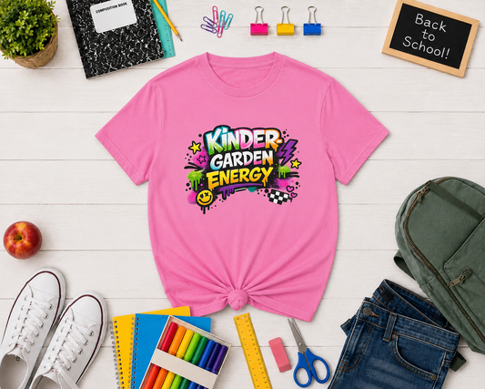 Kinder Garden Energy Youth T‑Shirt — Colorful Playful Graphic Tee for Kids