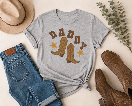 Daddy Cowboy Boots T‑Shirt