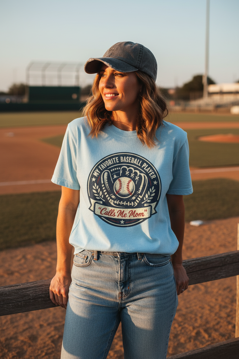 Vintage Baseball Mom T-Shirt – Distressed